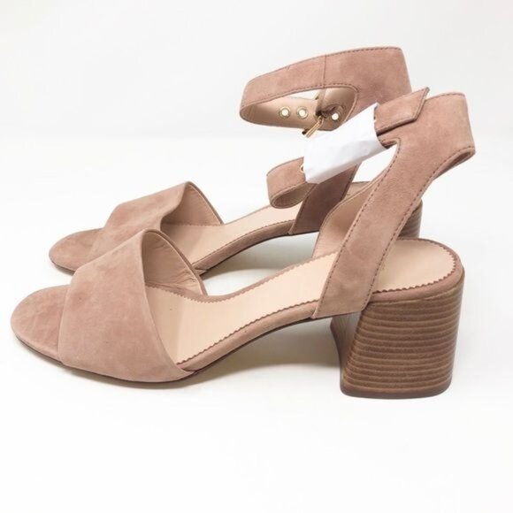 J.Crew Penny Ankle Strap Sandals in Frosted Taupe Suede Size 9.5 NWT - Picture 5 of 8